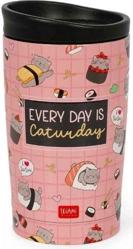 Sushi Cat Thermos Glass Stainless Steel / Plastic 275ml Legami