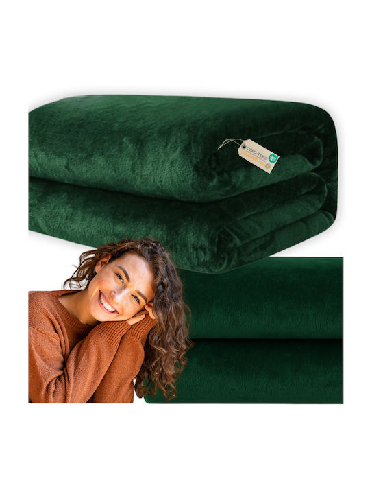 More&Deco Κουβέρτα Διπλή 200x220εκ. Green
