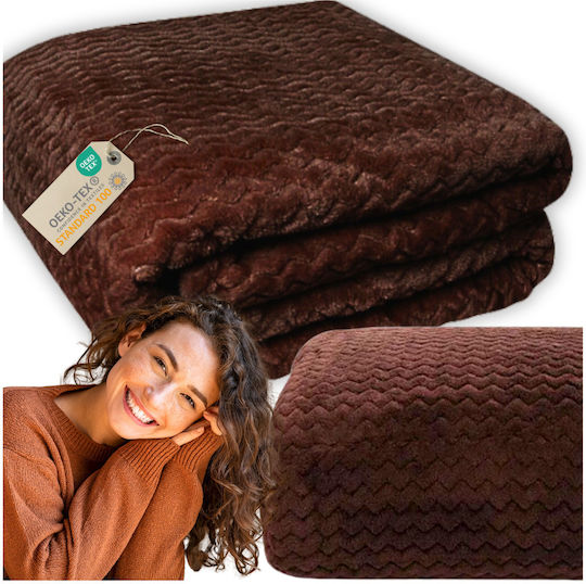 More&Deco Διπλή 200x220εκ. Brown
