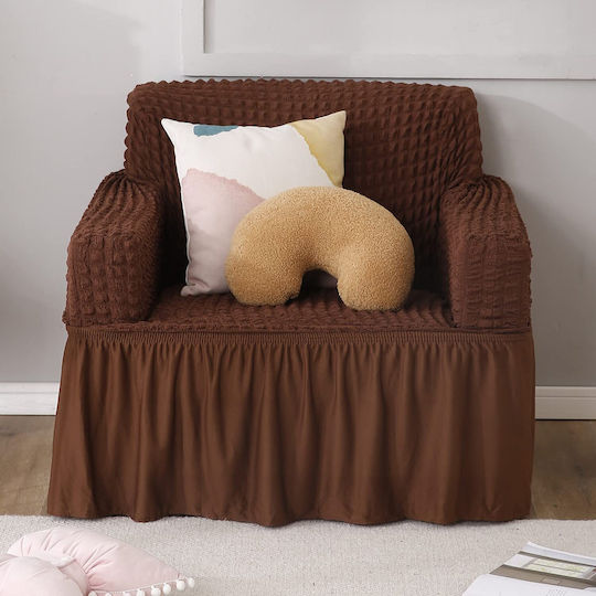Rebeka Home Ελαστικό Κάλυμμα Πολυθρόνας Brown