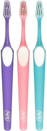 TePe Supreme Manual Toothbrush Soft Light Blue Purple Pink 3 Pieces