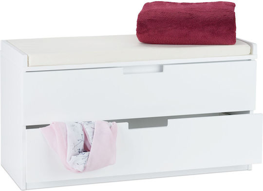 Mobilier Hol cu Bancă White 87x38x48.5cm