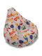 Beanbag Multicolor 70x60x65 cm