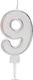 Number 9 Cake Candle Anniversary Party Decoration 6.5 X 4 Cm