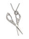 Handgefertigtes Messer Anhänger Aus 925 Silber Mit Kordel Aus Techno-Leder 80cm