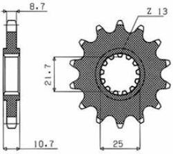 Γρανάζι Εμπρός 580 15 Δόντια Sunstar102688