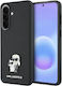 Karl Lagerfeld Saffiano Metallisches Logo Karl+&choupette Samsung Galaxy A57 5G Schwarze Handyhülle