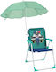 Relaxdays Детски Плажен Стол Бял 51.5x36x37.5см