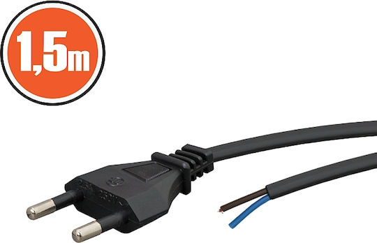 Cablu de Alimentare Cee 7/16 1.5m 2.5a 250v 2x0.5mm Negru