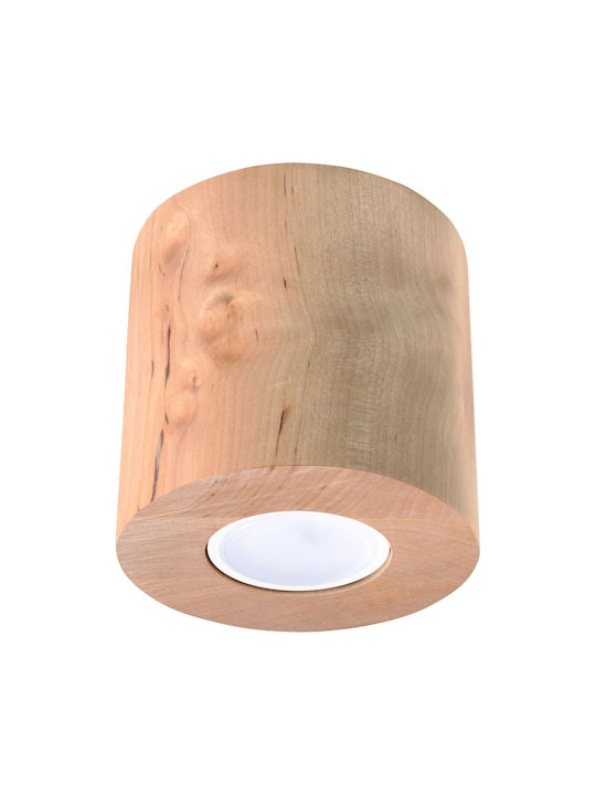 Sollux Φωτιστικό Οροφής Orbis 1 Ξύλο 1xgu10/40w