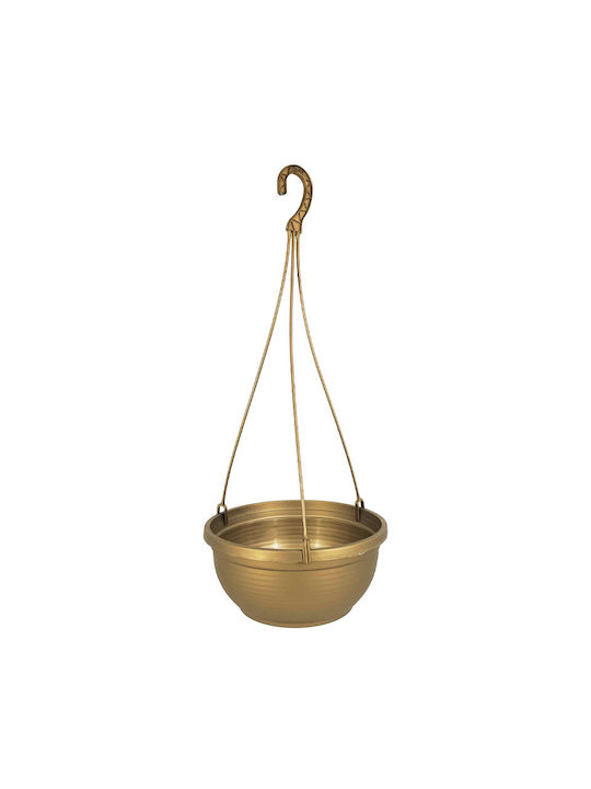 Hanging Flower Pot Gold Plastic Miska Wiszaca Φ22x11 50 Cm 10/pack