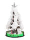 Copac De Crăciun Flippy Magic Cu Flori Din Hârtie Creștere Lentă În 8-24 H Ornament De Crăciun 16.5 X 9.5 X 9.5 Cm Alb