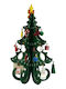 Arbore Decorativ De Crăciun Verde 6 Cavități Ornamente 12 Cm X 20 Cm Lemn Alista Home