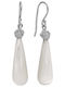 Dangle Earrings Mother Pearl Handmade Silver 925