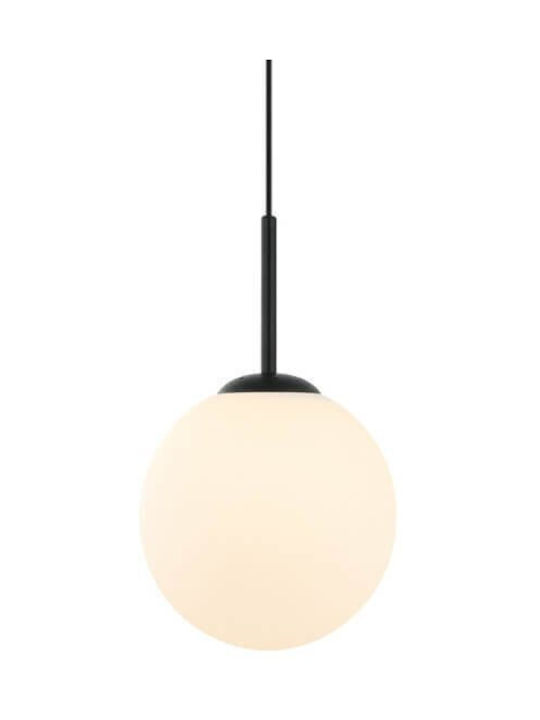 Italux Hanging Lamp Deore Pendant Lamp Pnd-5578-1s-bk Italux Metal Glass Black White