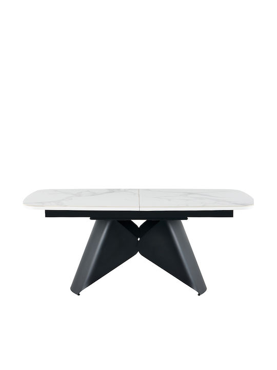 Nexus Masă Extensibilă cu Suprafață din Marmură Albă 180x90x76cm