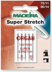 Set 5 Sewing Needles Fine 75-90 Very Elastic Materials Madeira 9458