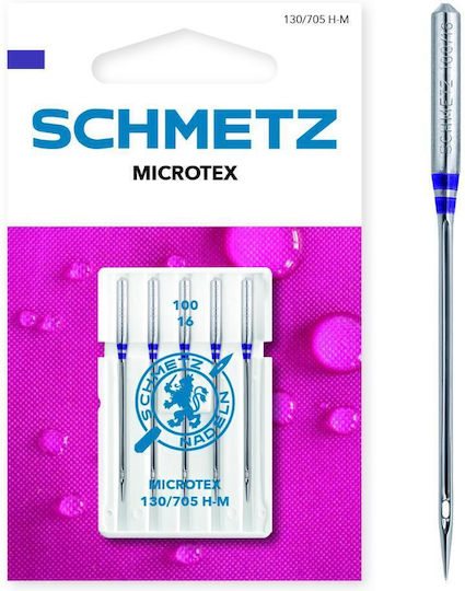 Set 5 Sewing Needles Microtex Fineness 100 Schmetz 130/705 H-m Ves