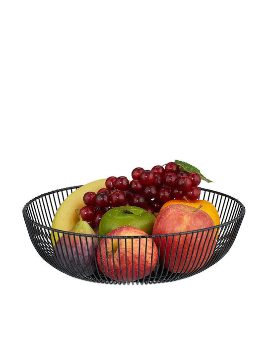 Relaxdays Relaxdays Metallische Schwarze Obstschale 28cm