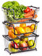 Vilde Metallic 3 Levels Black Fruit Bowl