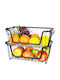 Vilde Obstschale Metallisch 2 Niveaus Schwarz 32x20x13.5cm