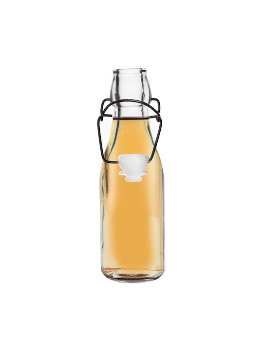 Orion Μπουκάλι Νερού Γυάλινο με Κλιπ Διάφανο 290ml