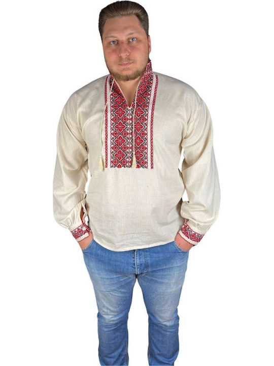 Bluza Mânecă Lungă Bej/Negru