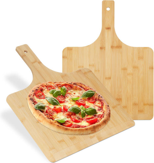 Relaxdays Wooden Pizza Serving Platter 38cm