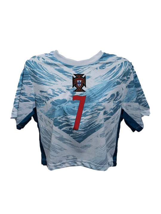 Replica Frauen Fußball Nationalmannschaften Portugal Ronaldo Blau Trikot
