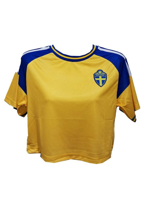 Replica Damen Fußball-Trikot Sverige Gelb 2332-69