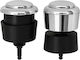 Flush Button No.11 Air Chrome Small – Large Hole Tremolada Thread 3/8″