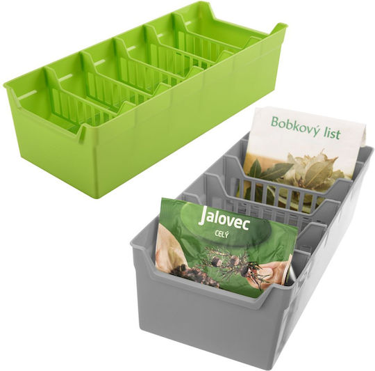 Vilde Plastic Spice Organizers Grey 2 Pieces