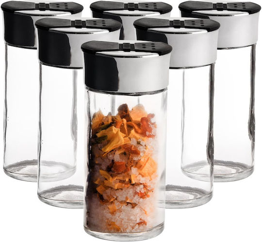 Orion Glass Transparent Spice Jars 6 Pieces