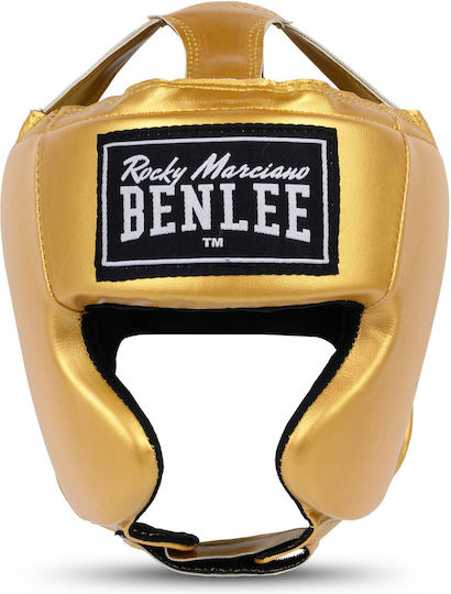 Benlee Mike Kids Open Face Boxing Helmet Made Of Gold Synthetic Leather