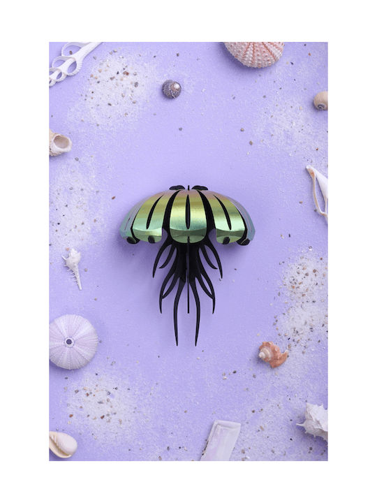 Assembli 3D Wall Decor Green Made of Paper 13x6x11cm