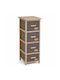 Fabric Storage Drawers with 4 Drawers L26xW32xH80cm