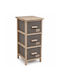 Fabric Storage Drawers with 3 Drawers L26xW32xH62cm