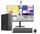 OptimX T5 SFF + Monitor 24" FHD + Kit Tastatură Și Mouse USB Refurbished Grad A (Core i5-9500T/8GB/256GB SSD/W11 Pro)