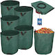 Garden Basket Leaves Grass Round Foldable Large 635 L Set 5 Pcs