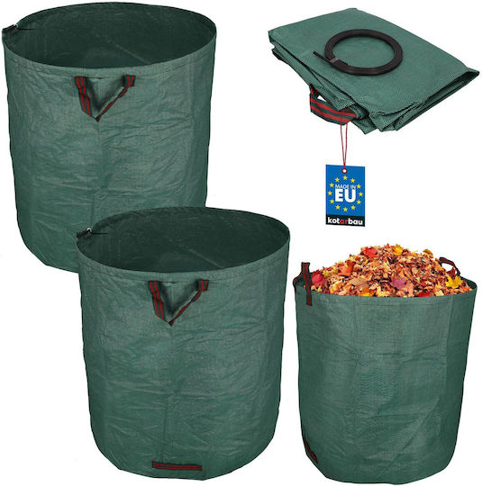 Coș De Grădină Frunze Iarbă Rotund Pliabil Mare 635 L Set 2 Bucăți