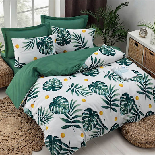 Eponj Home Подредба Двойна 200x220см Зелена