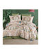 Clasy Home Подредба Пликове За Завивки (2 Бр) 100% Памук 160x220см Единична С Калъфка За Възглавница И 1 Чаршаф Бежов