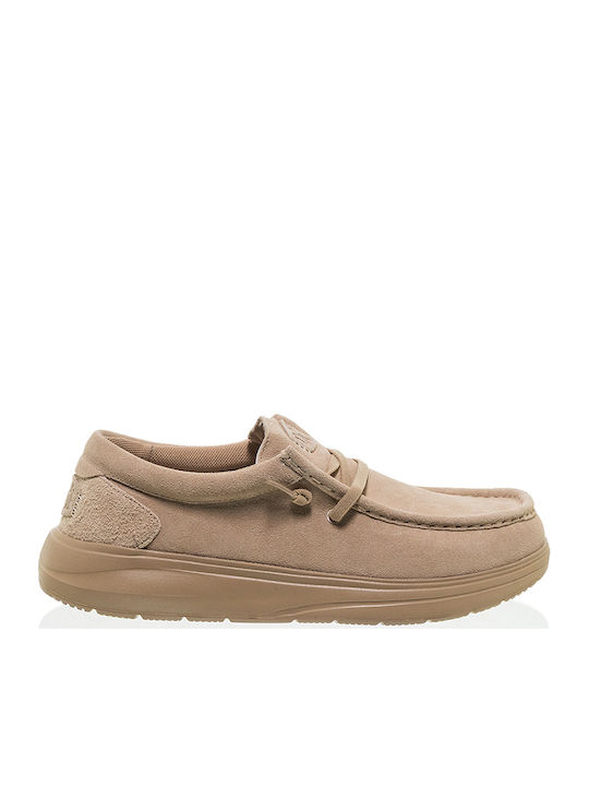 Wally Suede Men's Loafers In Brown Colour