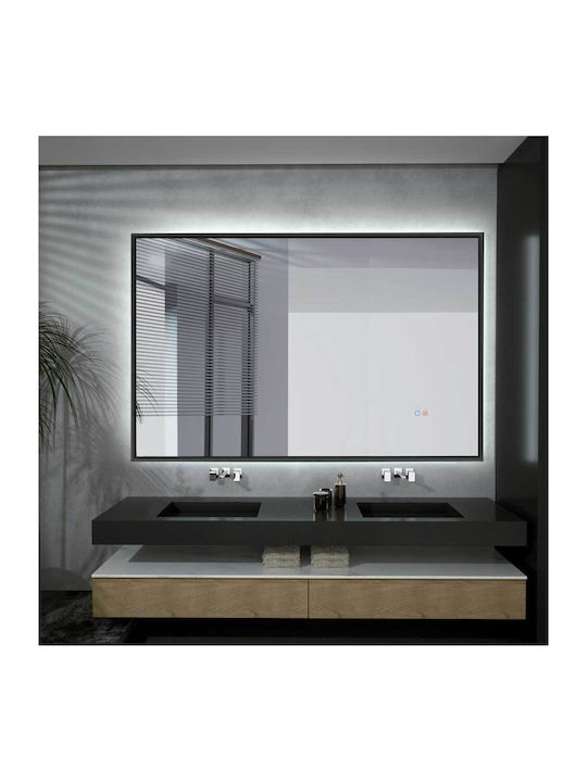 Imex Bathroom Mirror Led with Metal 140x80cm Black