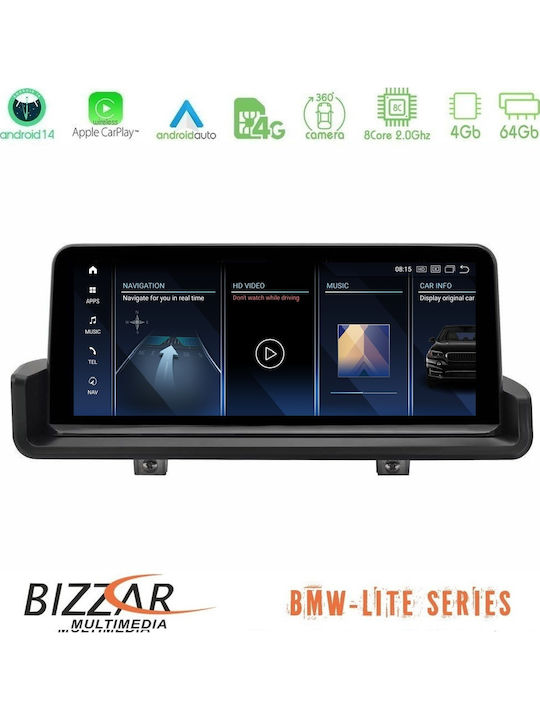 Bizzar Ηχοσύστημα Αυτοκινήτου για BMW E90 / E91 / E92 2006 – 2011 (Bluetooth/USB/AUX/WiFi/GPS/Apple-Carplay/Android-Auto) με Οθόνη Αφής 10.25"