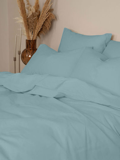 Sunshine Duvet Cover Cotton Single 170x250 Cotton Feelings 120 Sky Blue