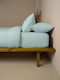 Sunshine Cotton Feelings 114 Σετ Σεντόνια Μονά με Λάστιχο 105x205+30εκ. Light Aqua (3τμχ)