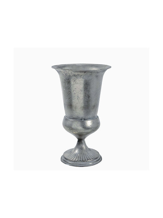 Zaros Dekorative Vase Silber Silber 23,5x23,5xYcm