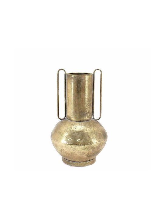 Zaros Zaros Dekoratives Metallisches Gold Vasen 21x21xH34cm