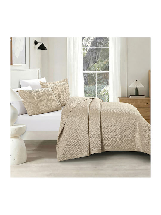 Liolios Home Brillante Κουβερλί King Size Beige...